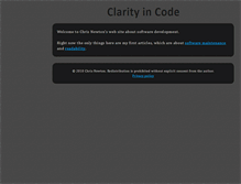 Tablet Screenshot of clarityincode.com